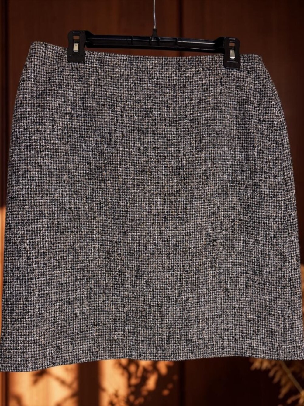 Calvin Klein Black & White Tweed Pencil Skirt Sz 12